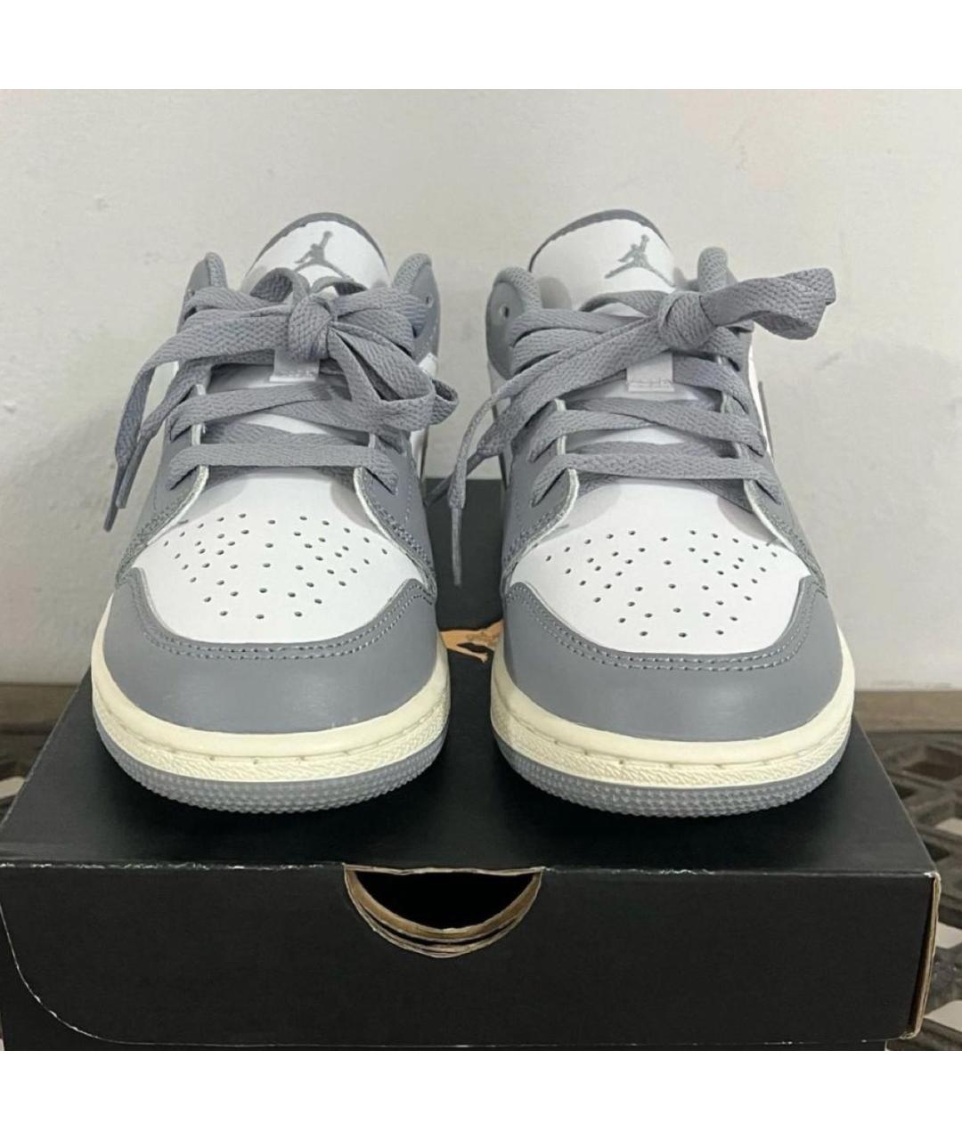 JORDAN Серые кожаные кроссовки, фото 2