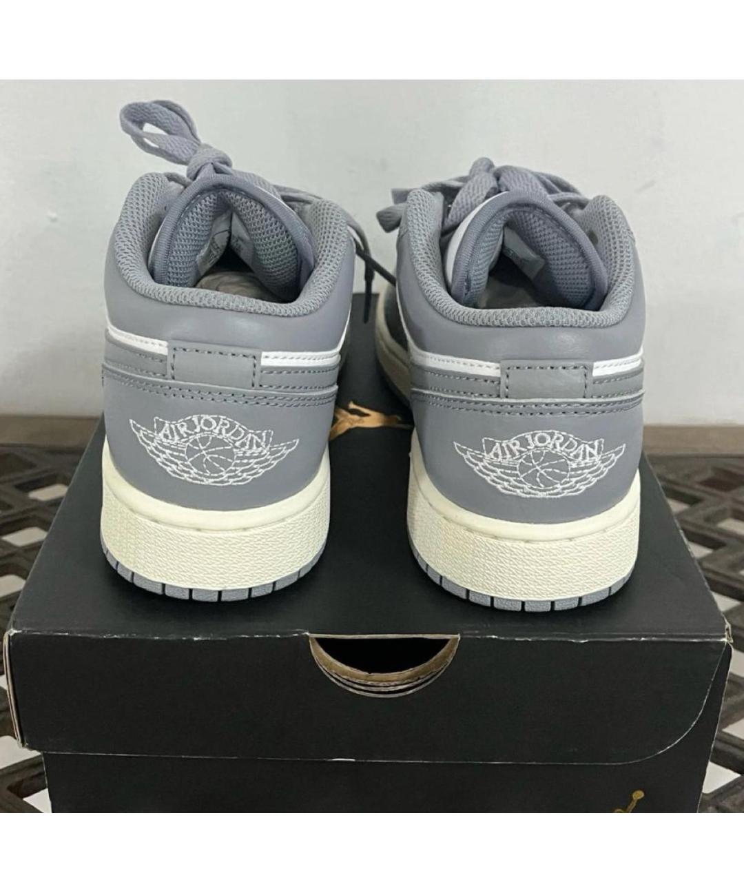 JORDAN Серые кожаные кроссовки, фото 4