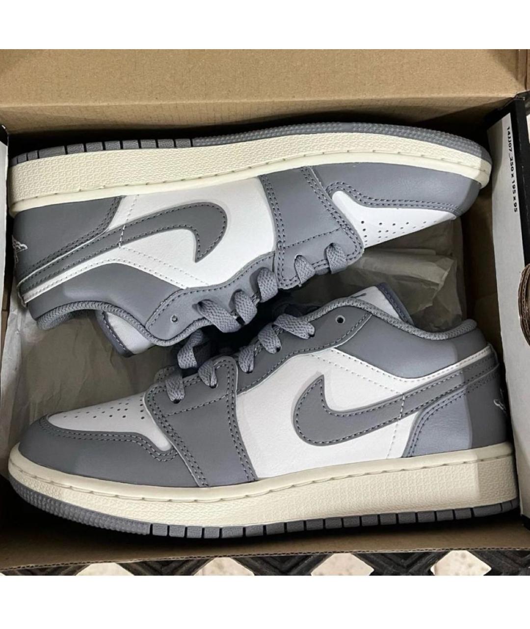 JORDAN Серые кожаные кроссовки, фото 3