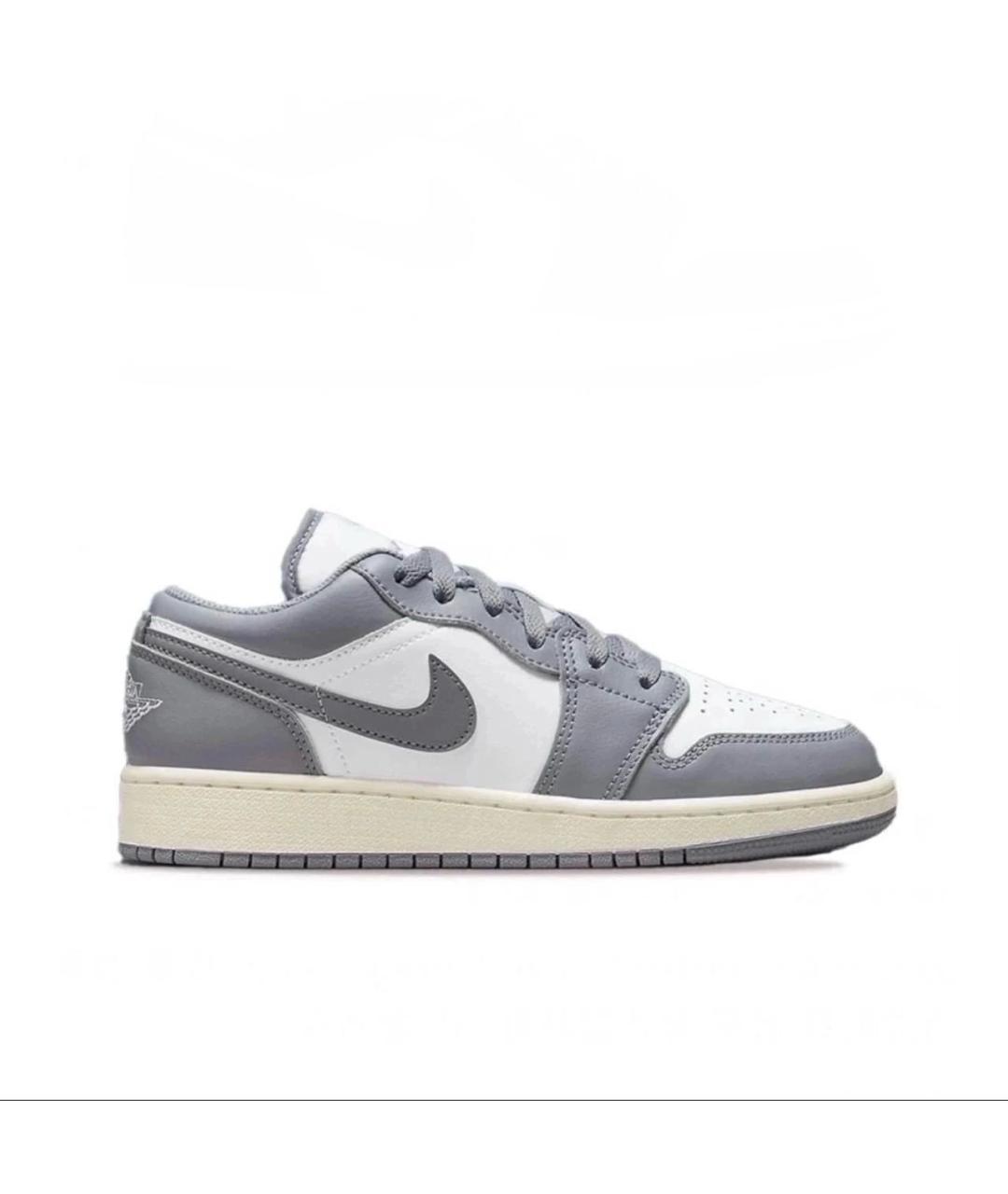 JORDAN Серые кожаные кроссовки, фото 1