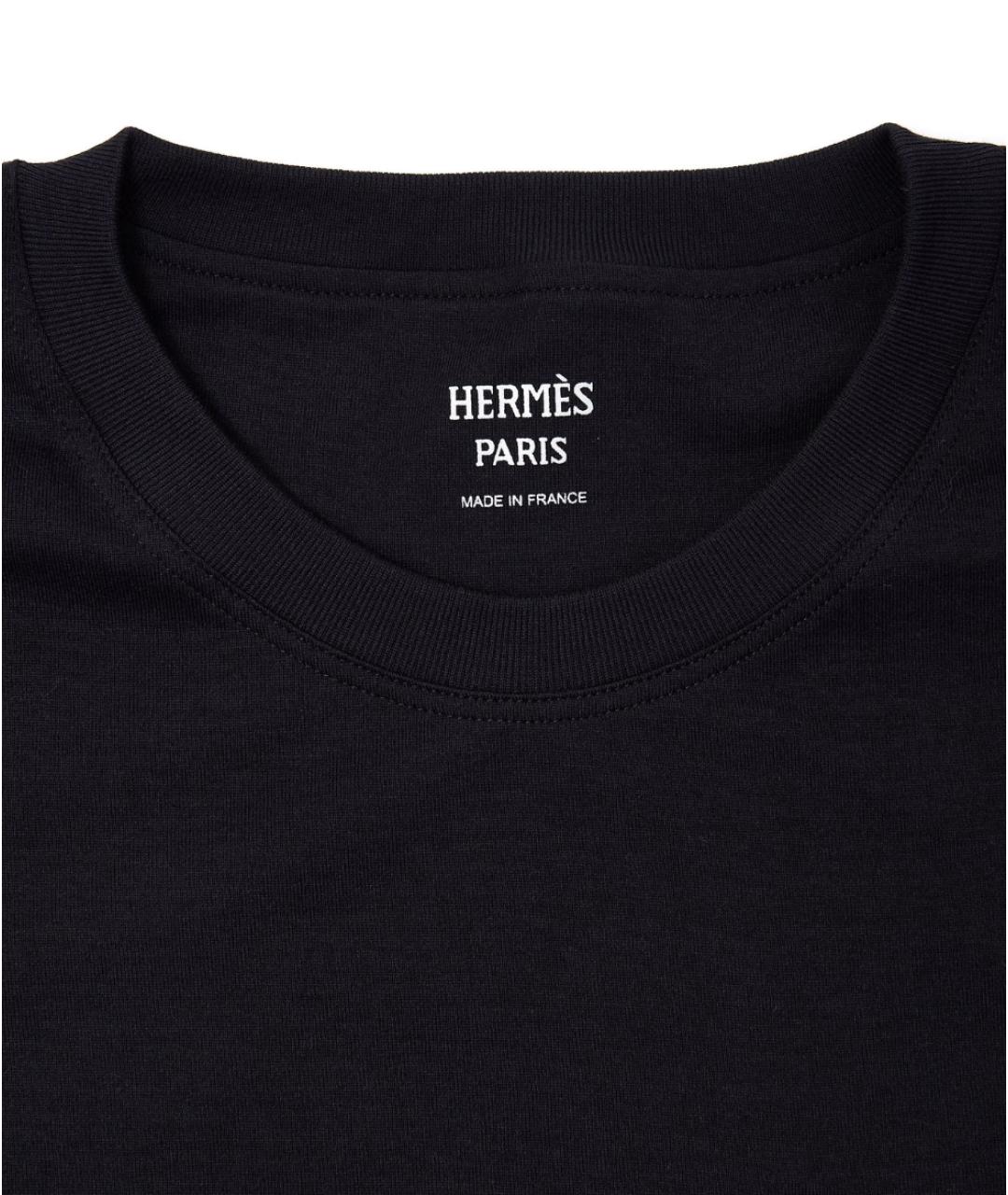 HERMES Синяя хлопковая футболка, фото 5