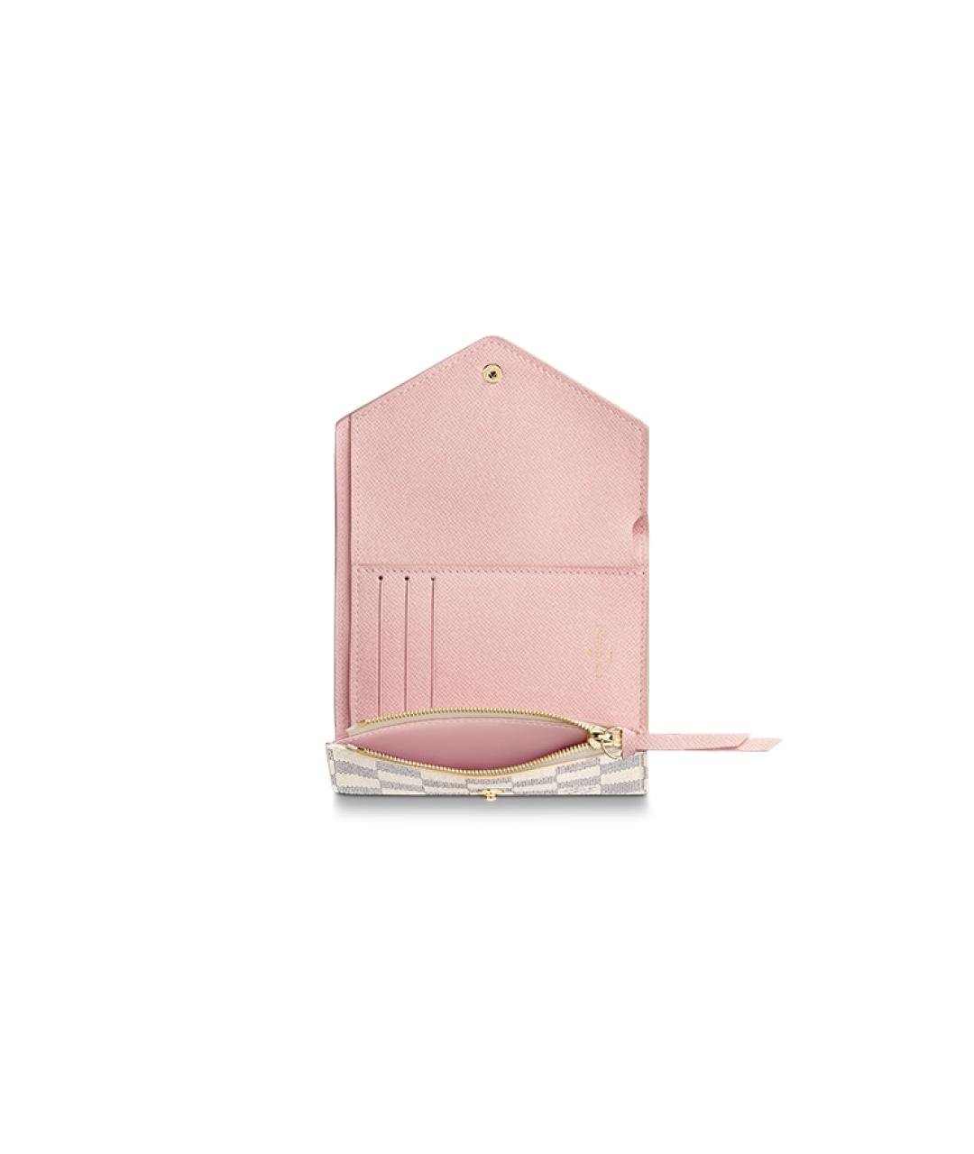 LOUIS VUITTON Белый кожаный кошелек, фото 4