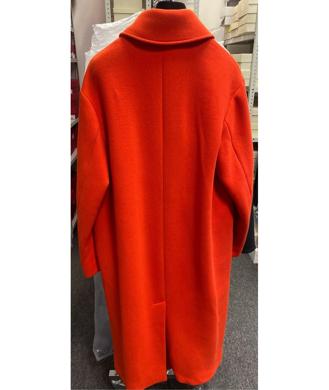 STELLA MCCARTNEY Оранжевое шерстяное пальто, фото 2