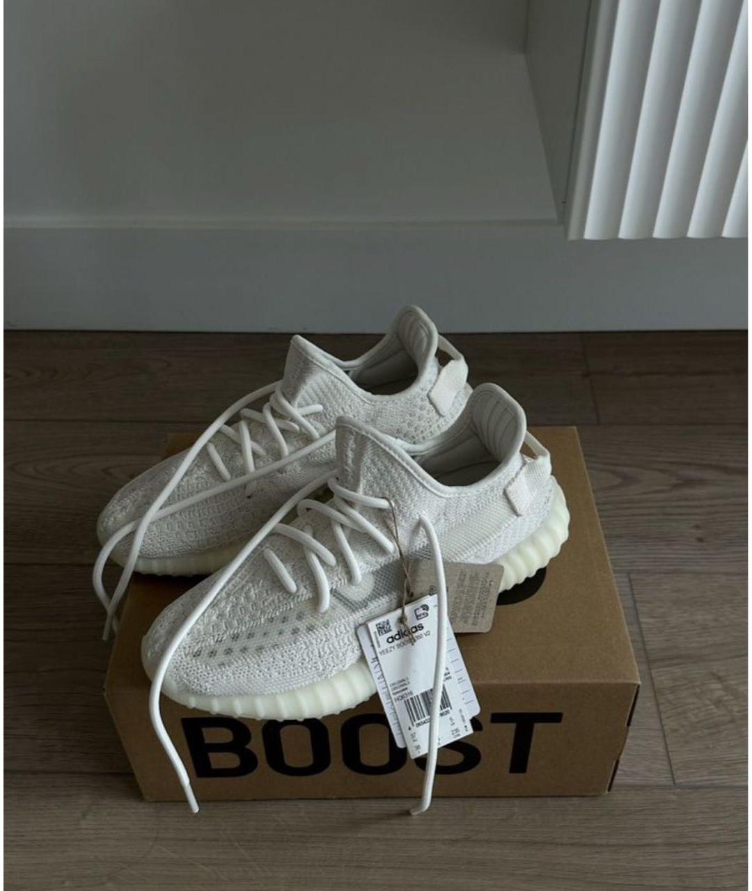 ADIDAS YEEZY Бежевые текстильные кроссовки, фото 2