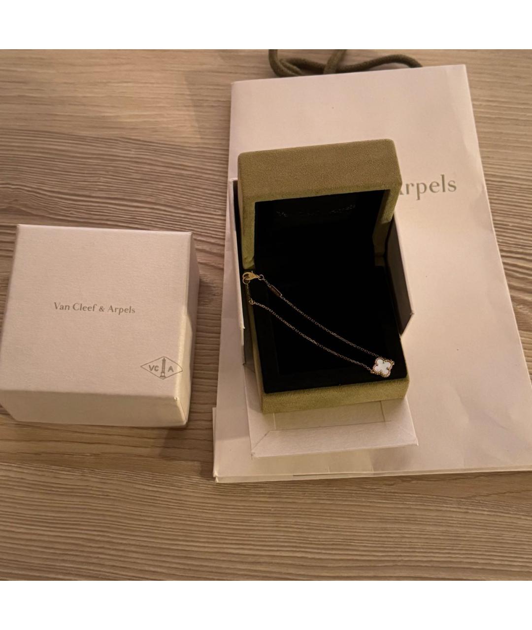 VAN CLEEF & ARPELS Белый браслет из желтого золота, фото 4
