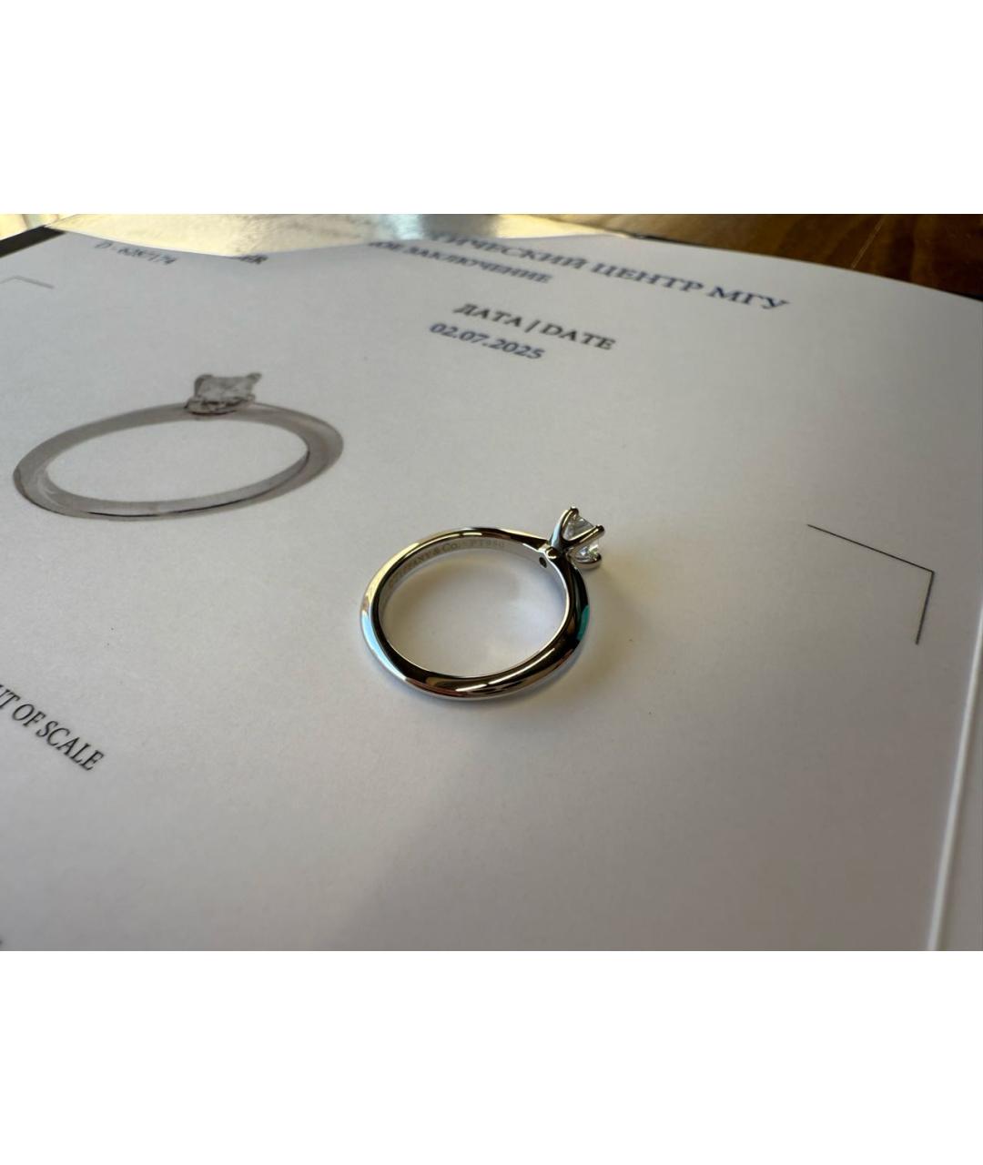 TIFFANY&CO Серебряное платиновое кольцо, фото 6