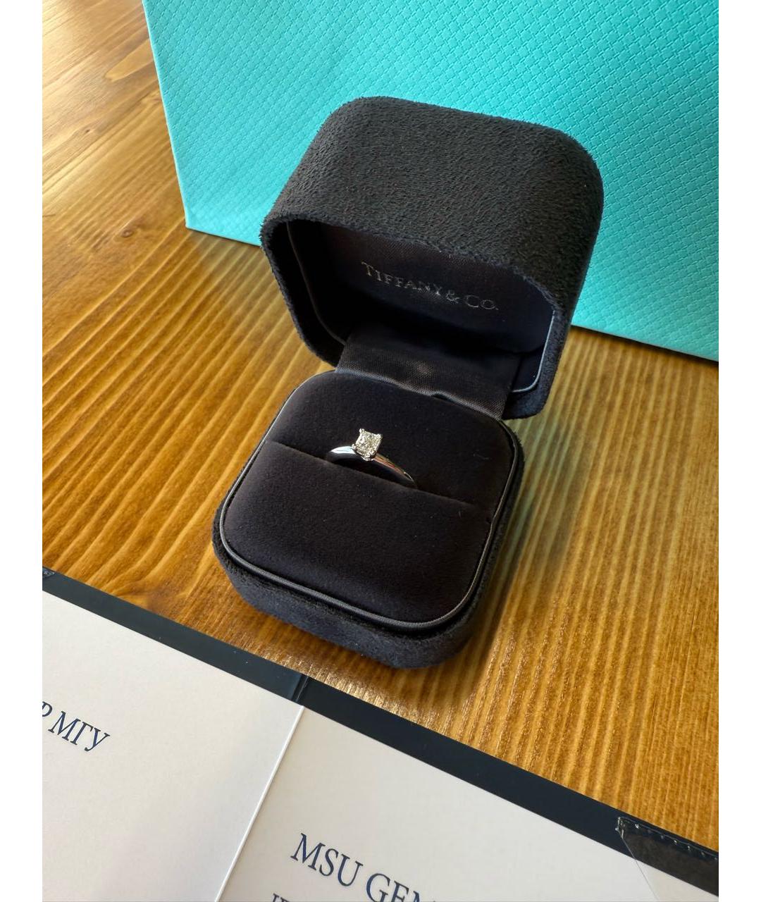TIFFANY&CO Серебряное платиновое кольцо, фото 3