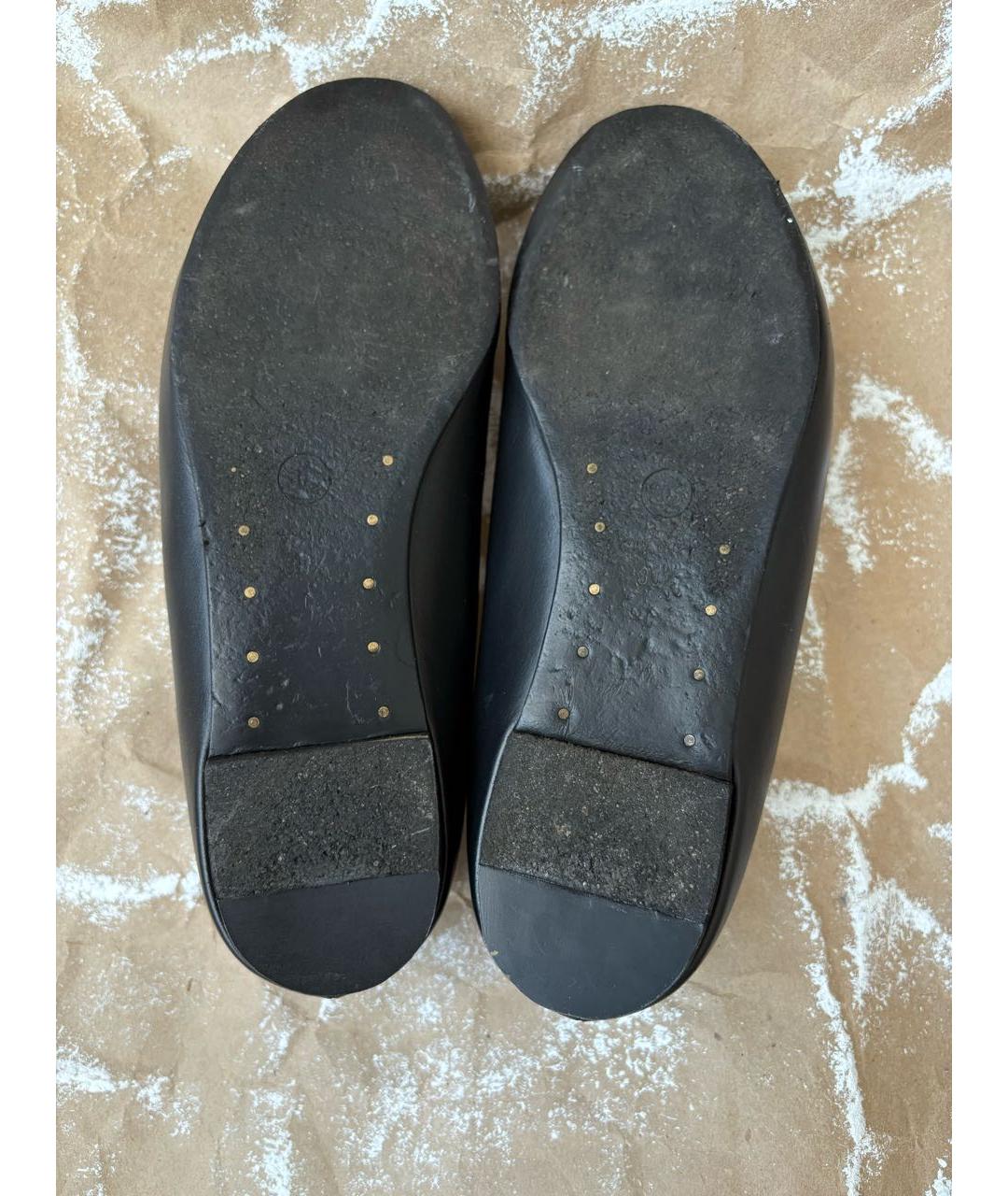 CHANEL Черные кожаные балетки, фото 5