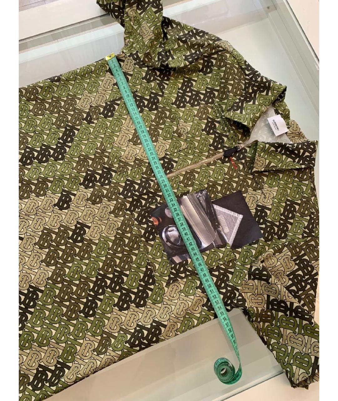 BURBERRY Хаки хлопковая футболка, фото 6