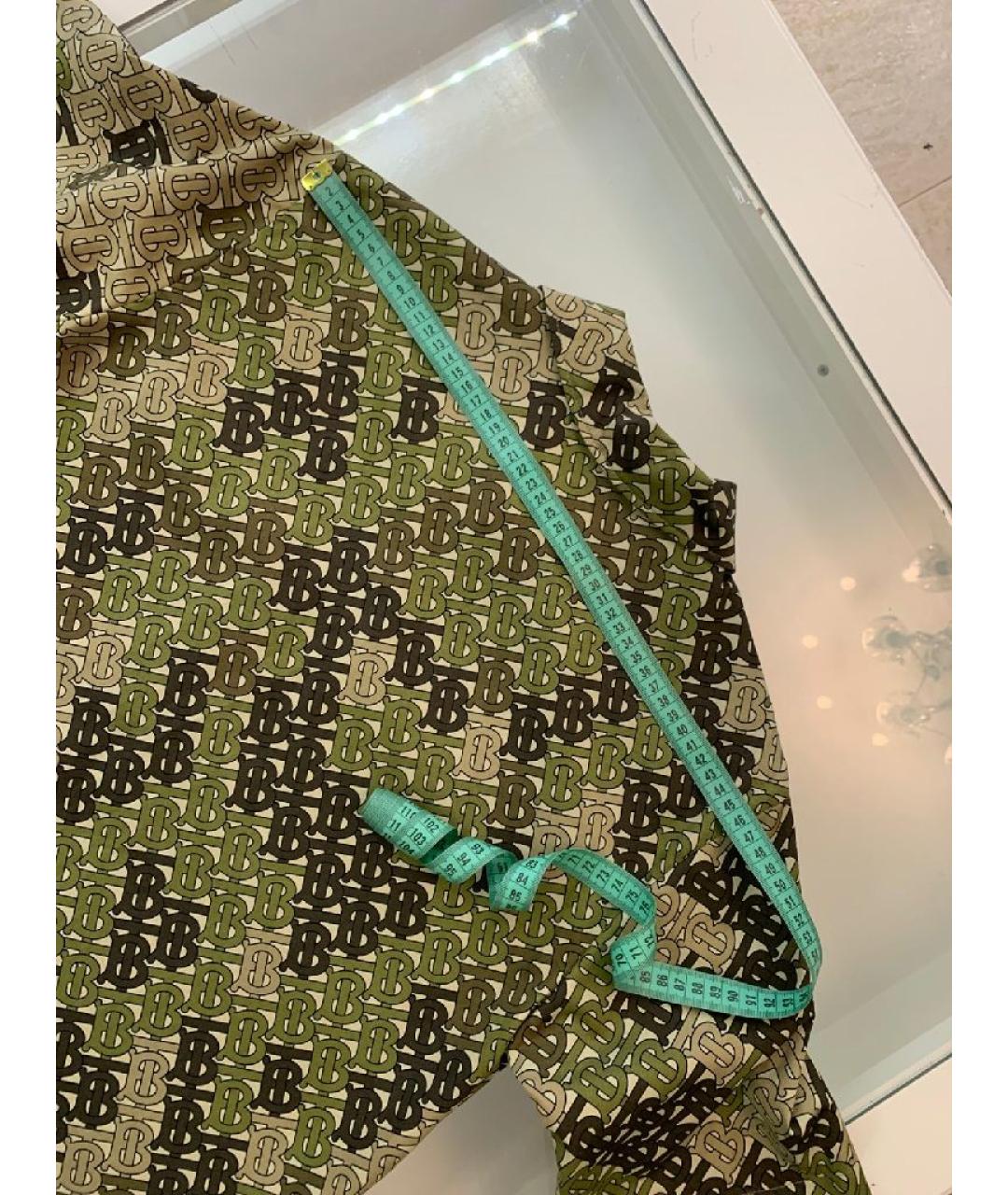 BURBERRY Хаки хлопковая футболка, фото 8