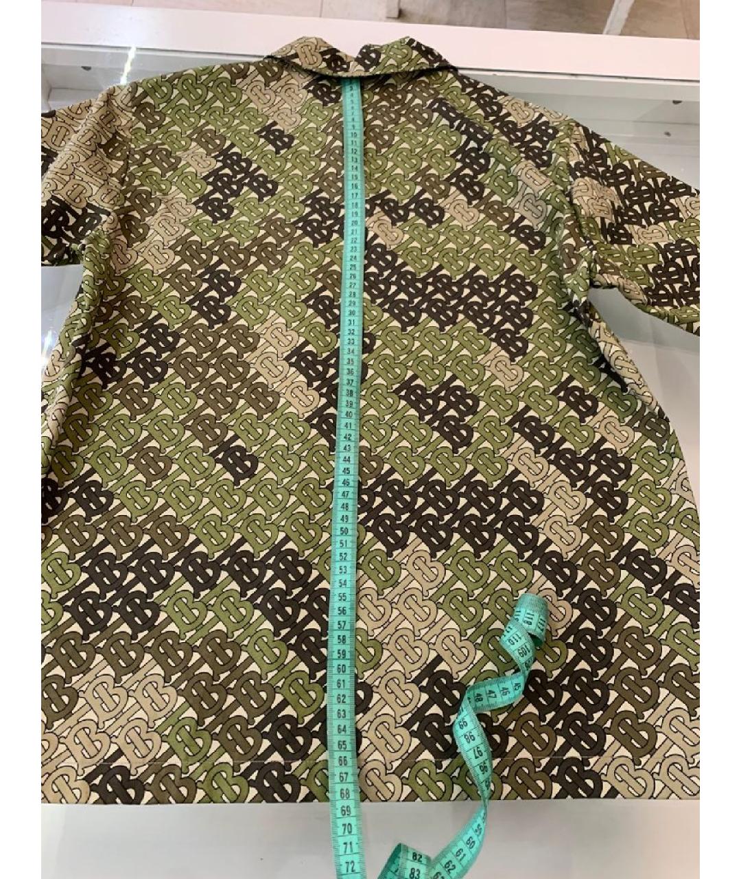 BURBERRY Хаки хлопковая футболка, фото 7