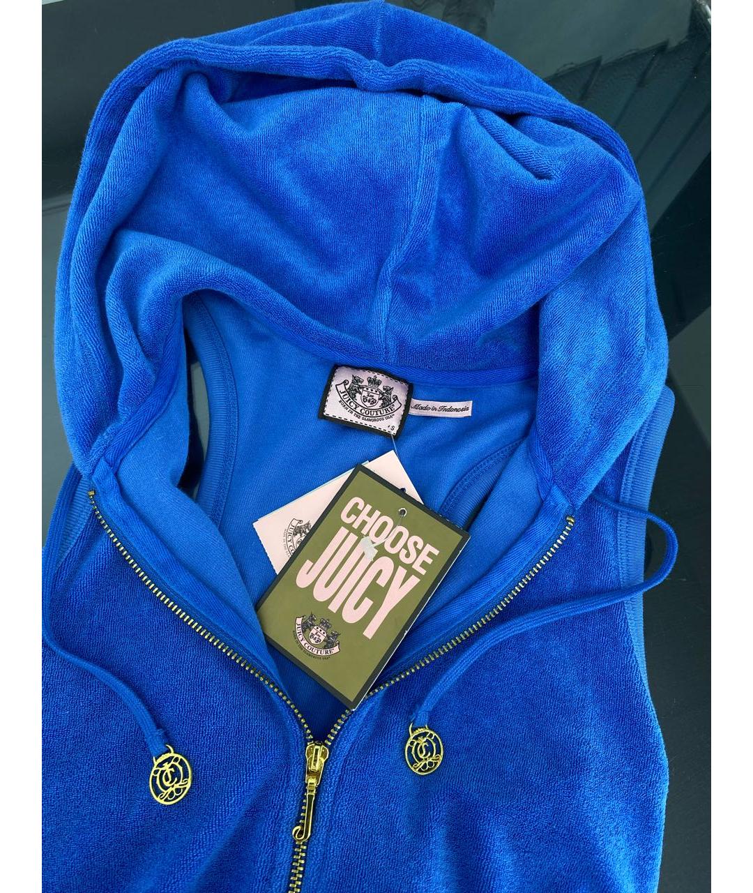 JUICY COUTURE Синее хлопковое повседневное платье, фото 3
