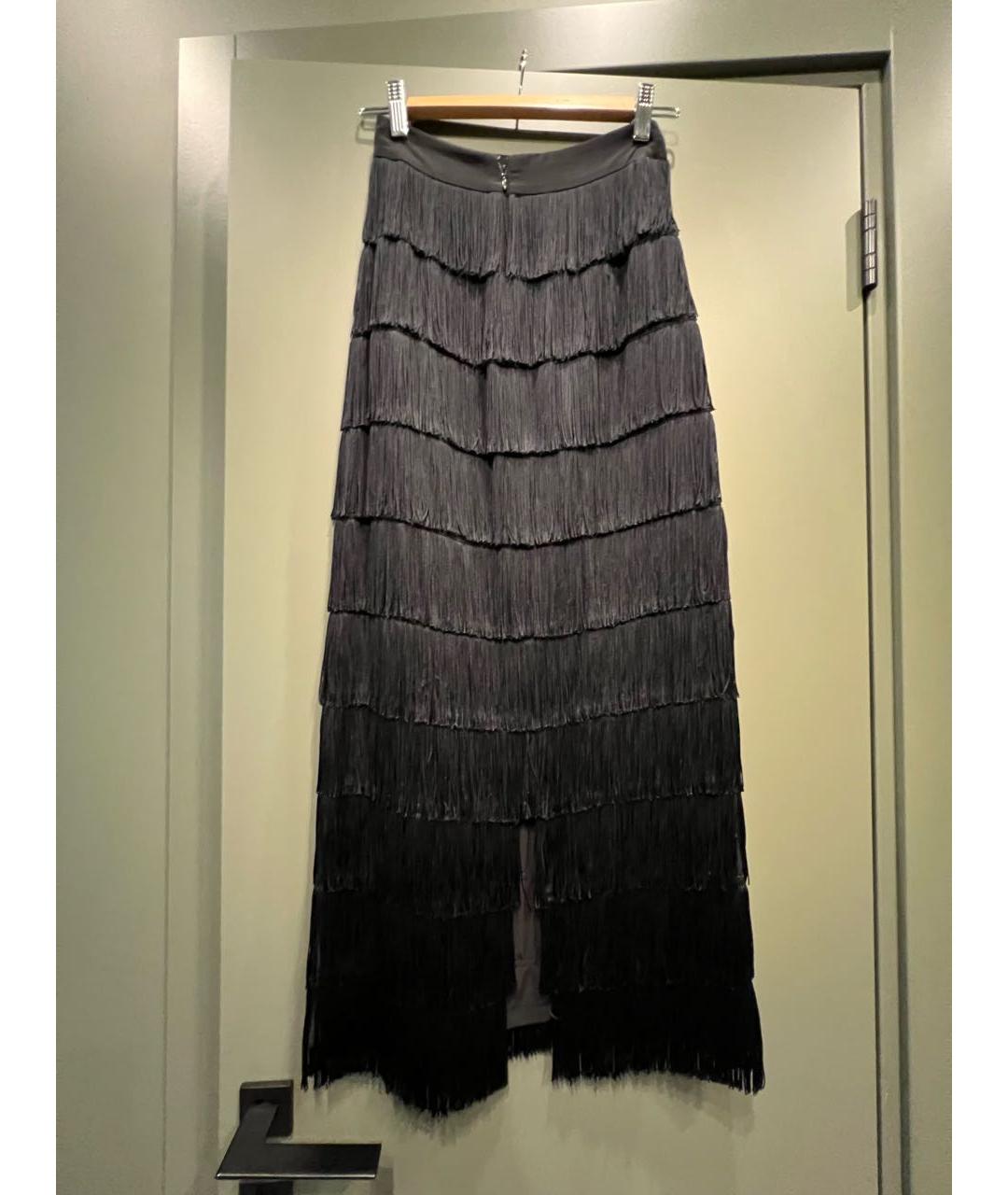 STELLA MCCARTNEY Черная шелковая юбка макси, фото 2