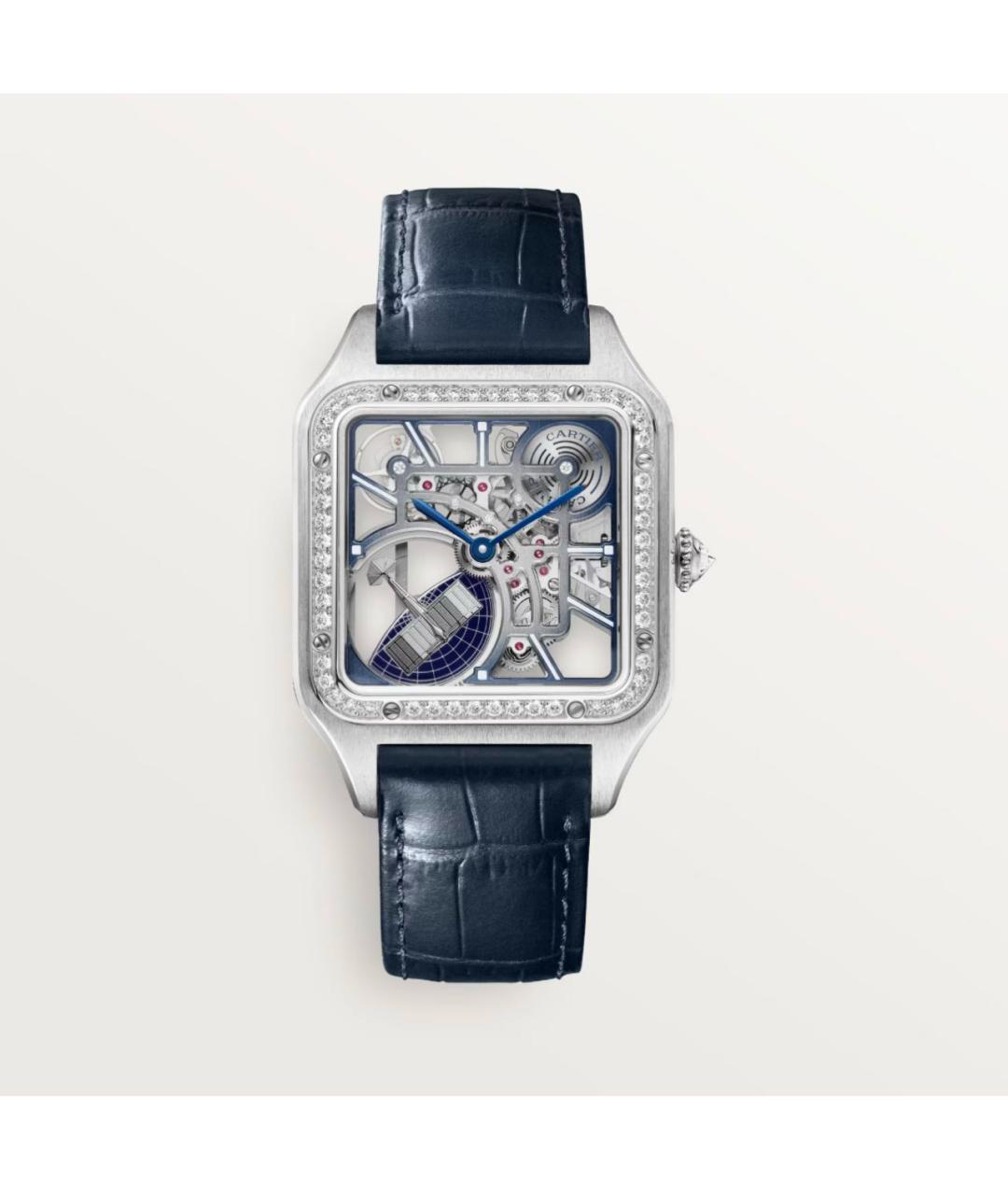 CARTIER Темно-синие часы из белого золота, фото 5