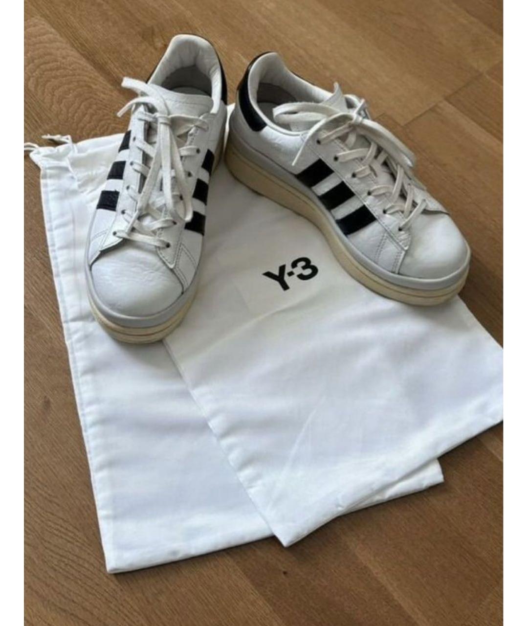 Y-3 Белые кожаные кеды, фото 5
