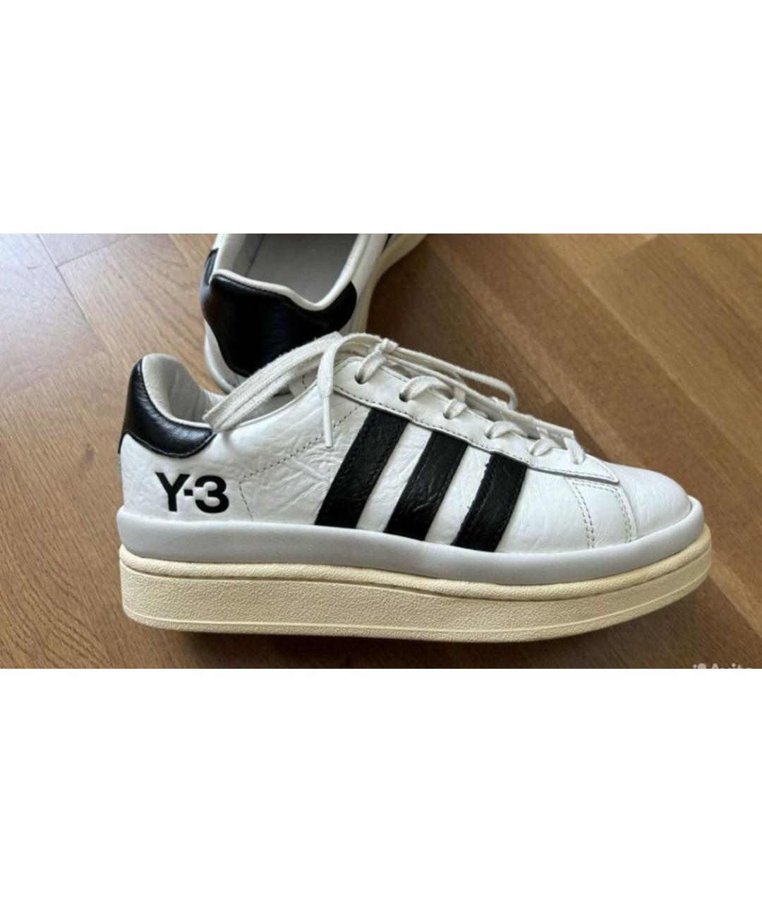 Y-3 Белые кожаные кеды, фото 9