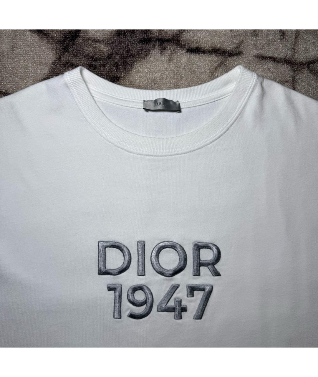 CHRISTIAN DIOR Белая хлопковая футболка, фото 3