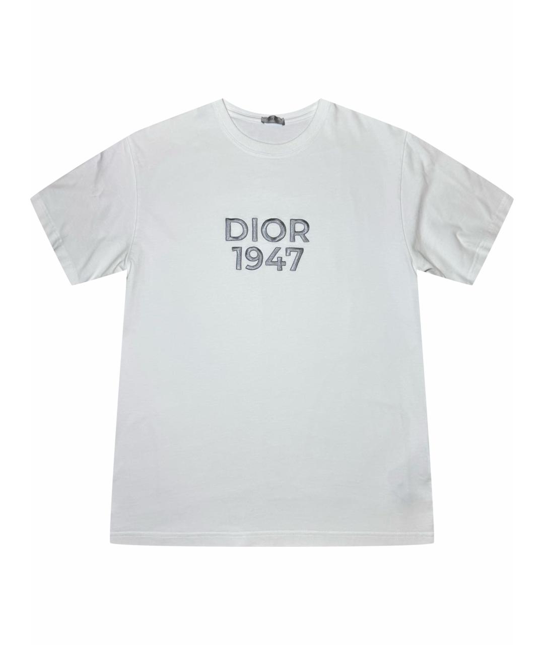 CHRISTIAN DIOR Белая хлопковая футболка, фото 1