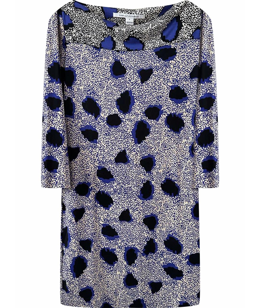 DIANE VON FURSTENBERG Мульти шелковое повседневное платье, фото 1