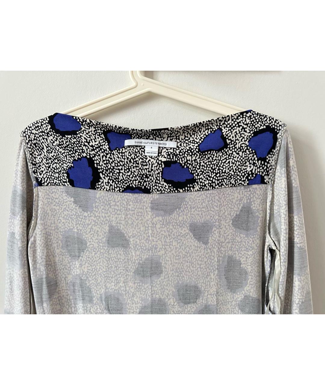DIANE VON FURSTENBERG Мульти шелковое повседневное платье, фото 3