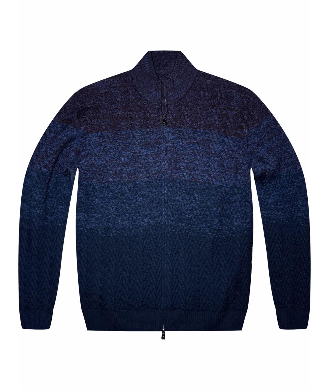 CORNELIANI Темно-синий шерстяной джемпер / свитер, фото 1