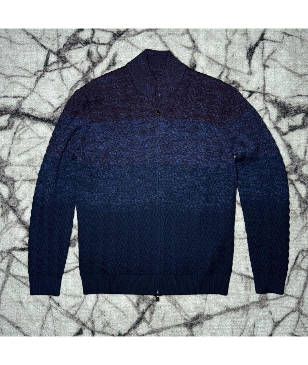 CORNELIANI Темно-синий шерстяной джемпер / свитер, фото 5