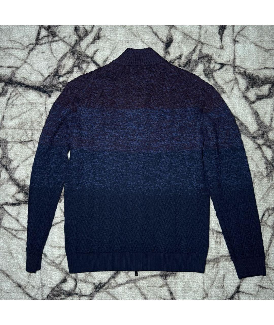 CORNELIANI Темно-синий шерстяной джемпер / свитер, фото 2
