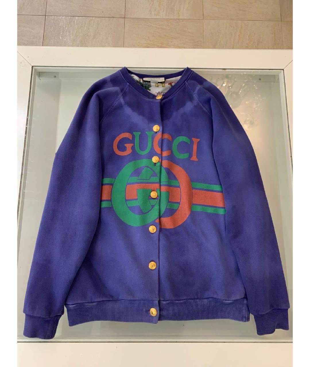 GUCCI Фиолетовая хлопковая куртка, фото 10