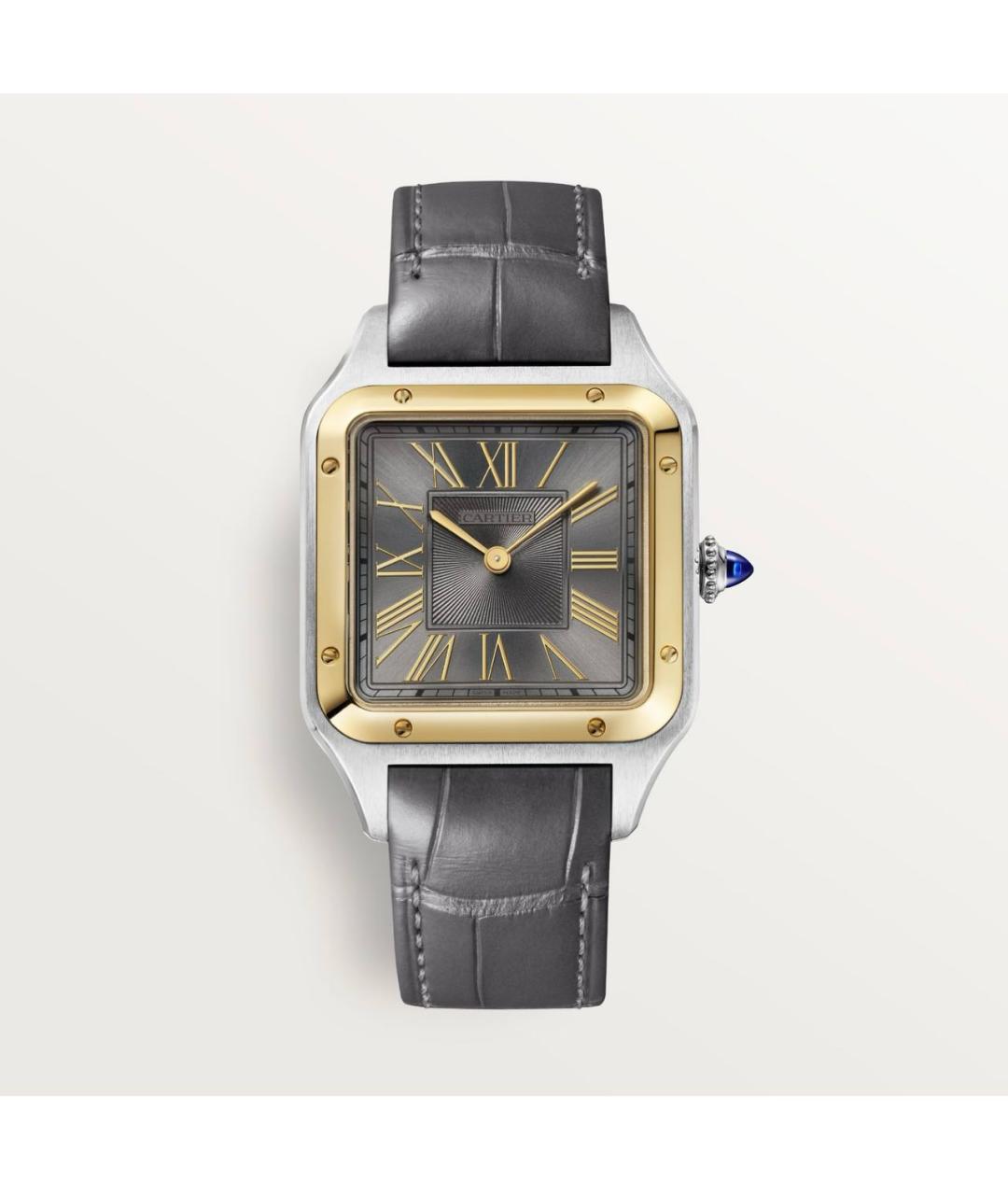 CARTIER Антрацитовые часы из желтого золота, фото 9