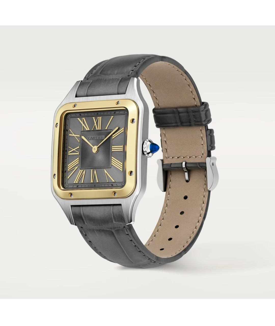 CARTIER Антрацитовые часы из желтого золота, фото 3