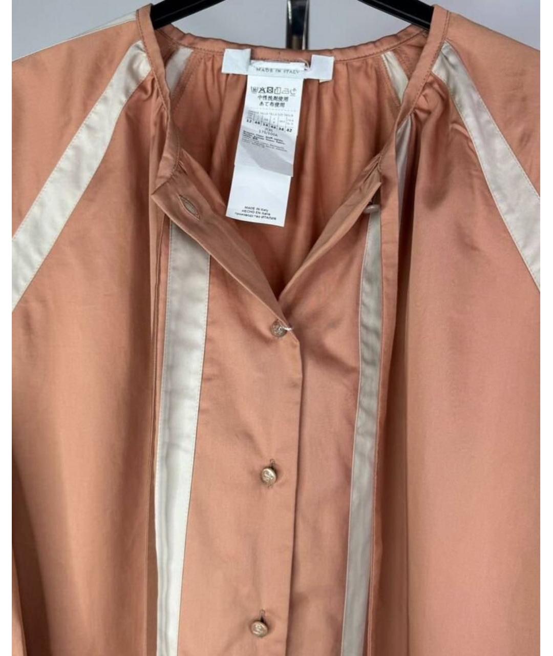 MAX MARA Бежевая хлопковая блузы, фото 5