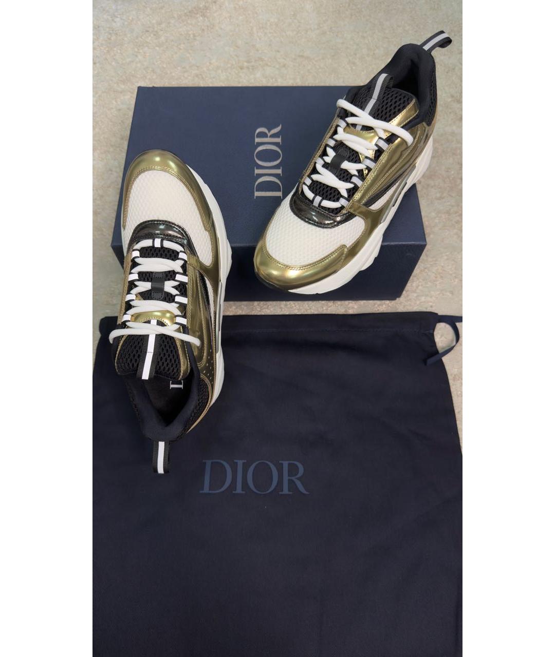 CHRISTIAN DIOR Белые кожаные низкие кроссовки / кеды, фото 5