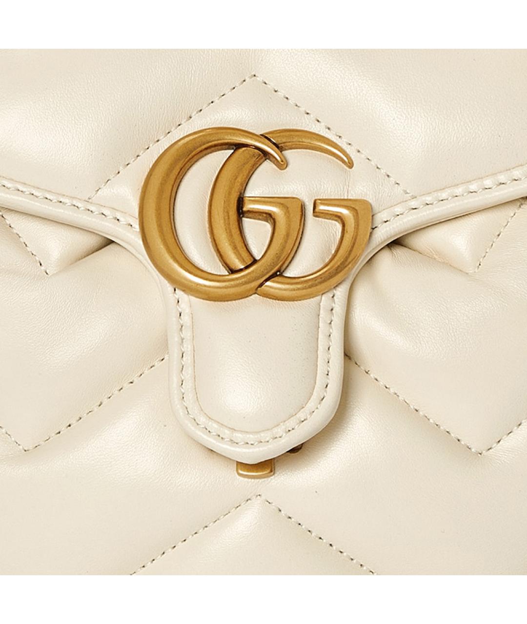 GUCCI Белый кожаный рюкзак, фото 9