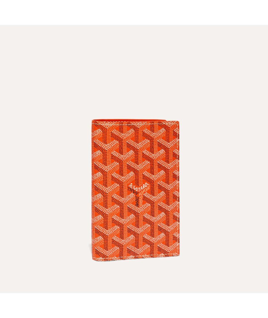 GOYARD Оранжевый кожаный кардхолдер, фото 8