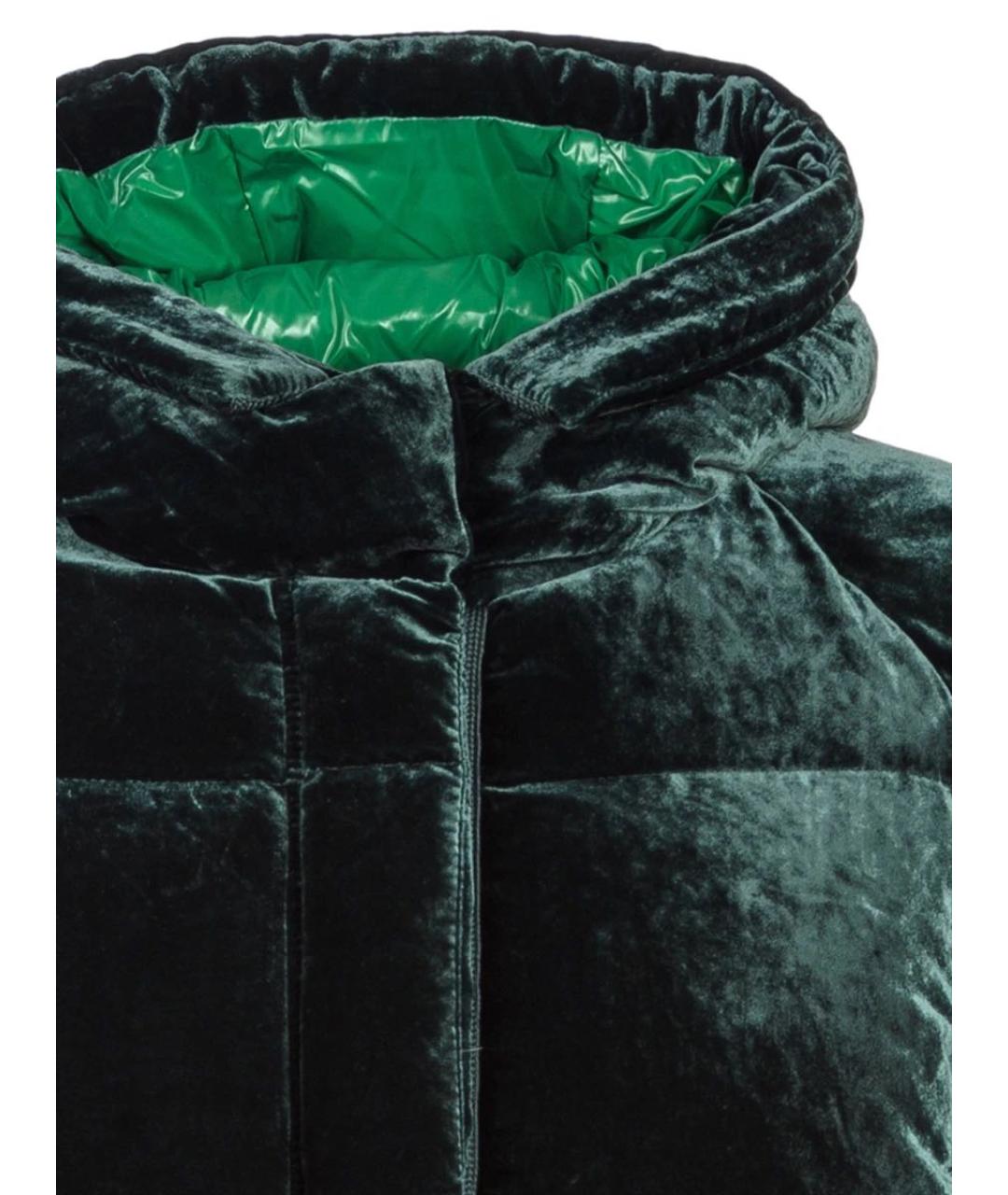 MONCLER Зеленый бархатный пуховик, фото 3