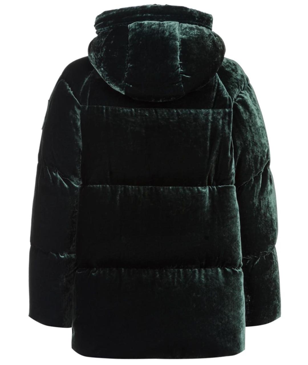 MONCLER Зеленый бархатный пуховик, фото 2