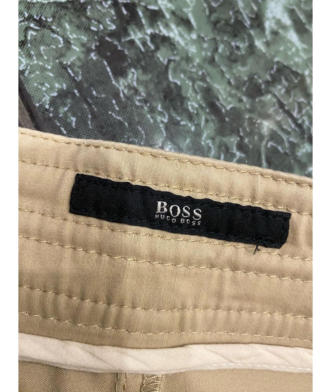 HUGO BOSS Бежевая хлопковая юбка мини, фото 3