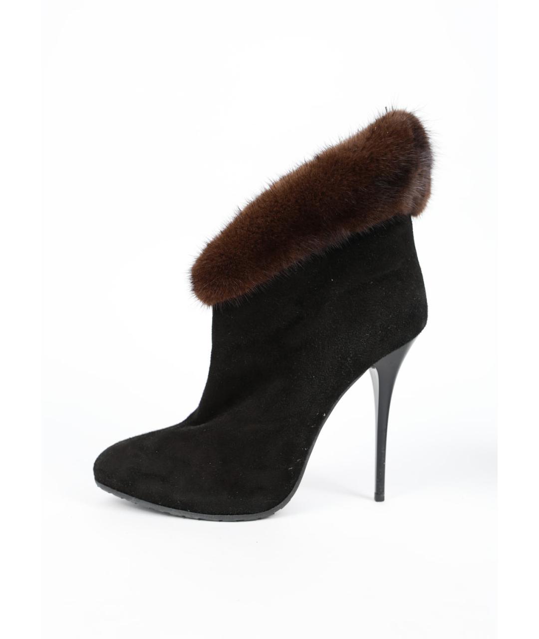 GIUSEPPE ZANOTTI DESIGN Черные замшевые ботильоны, фото 6