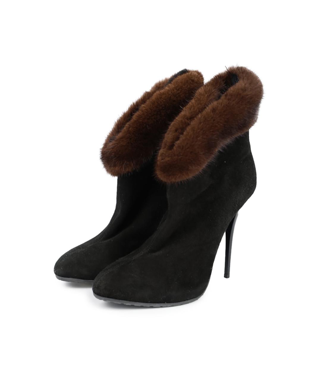 GIUSEPPE ZANOTTI DESIGN Черные замшевые ботильоны, фото 3