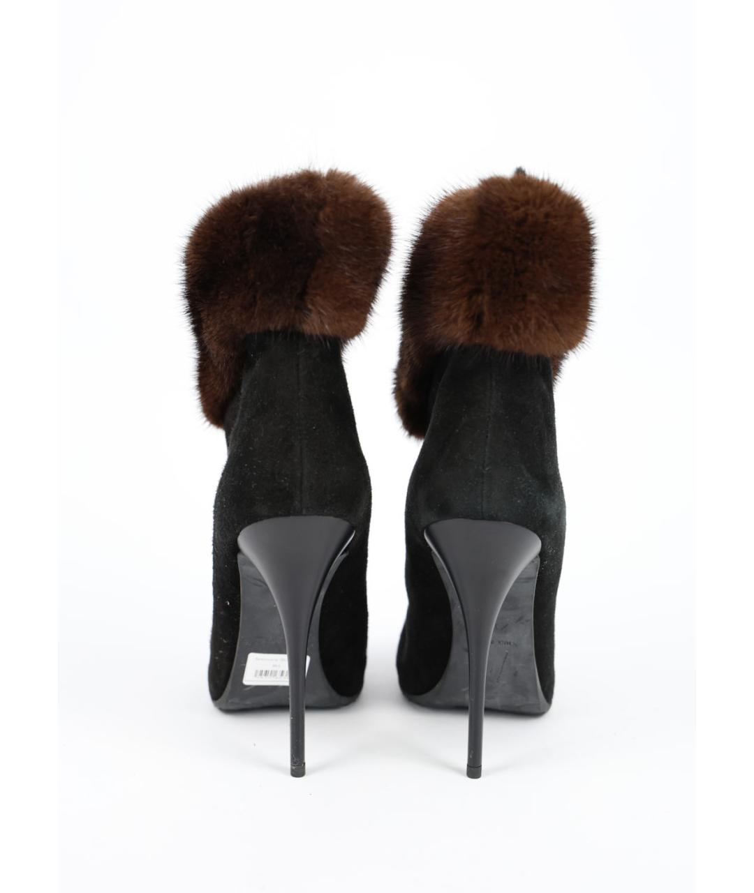 GIUSEPPE ZANOTTI DESIGN Черные замшевые ботильоны, фото 4
