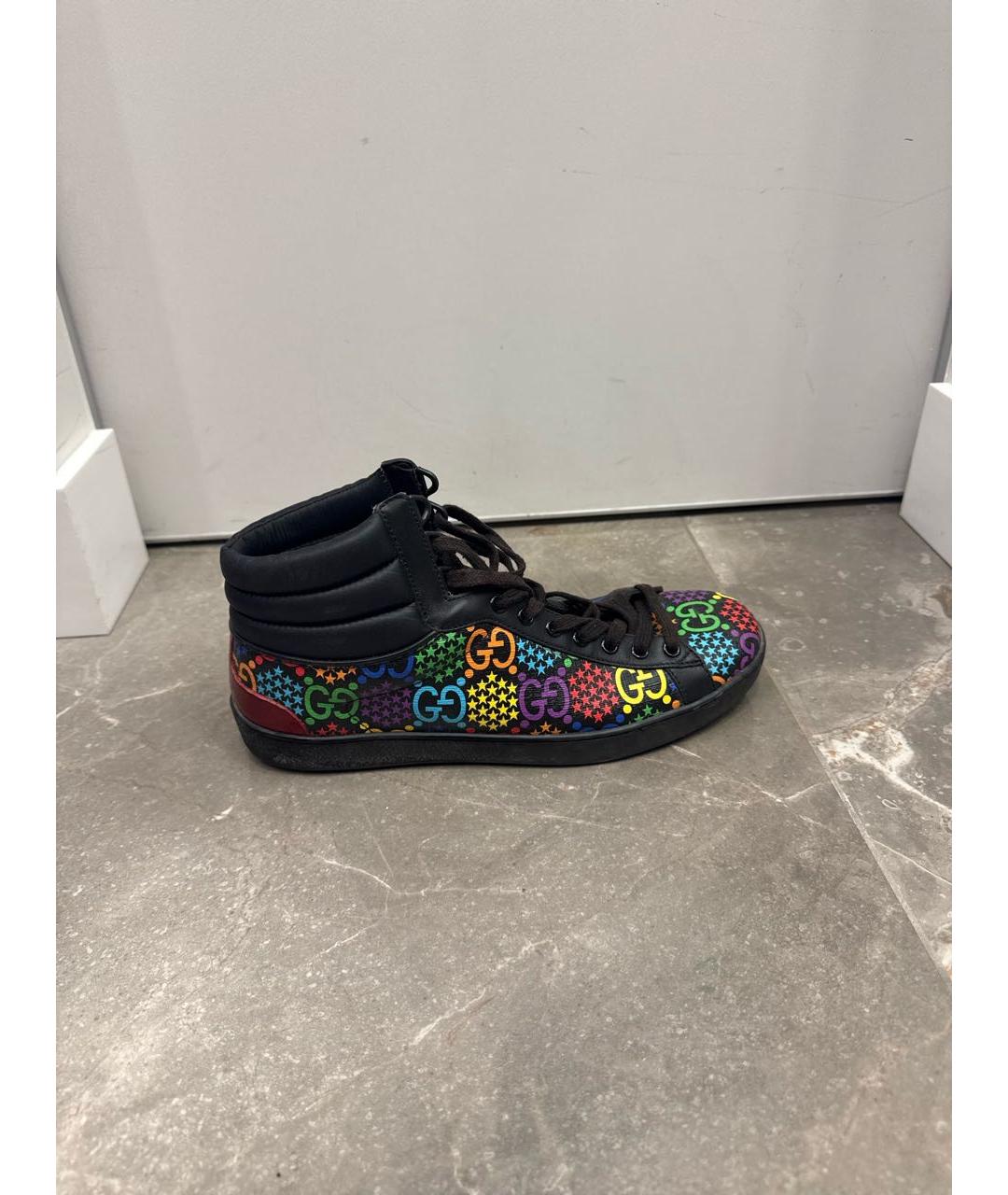GUCCI Мульти кожаные высокие кроссовки / кеды, фото 6