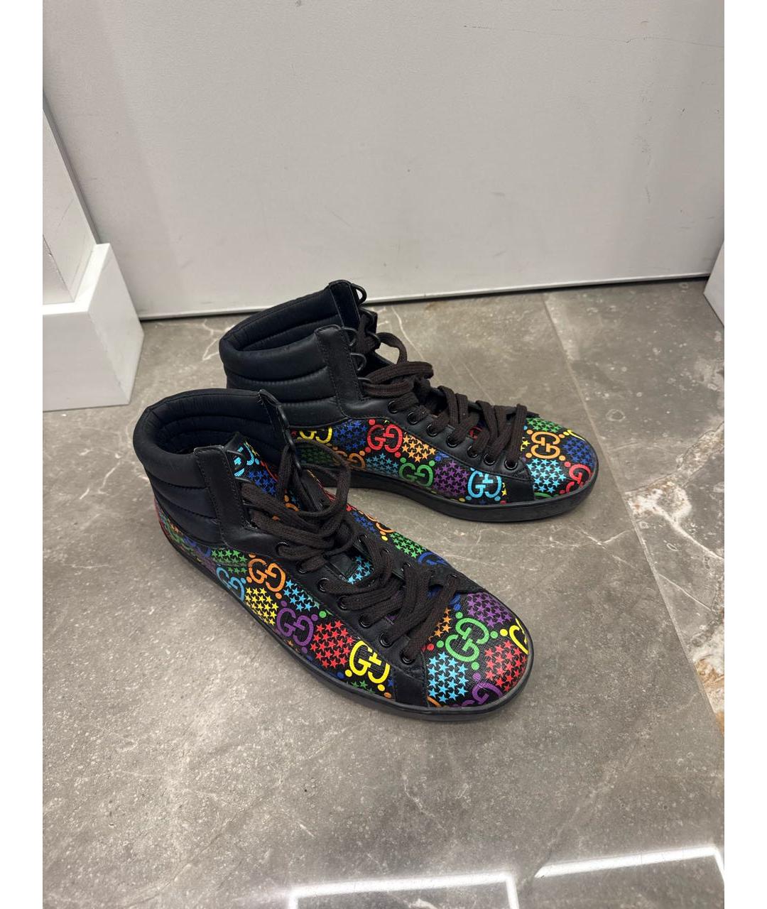 GUCCI Мульти кожаные высокие кроссовки / кеды, фото 5