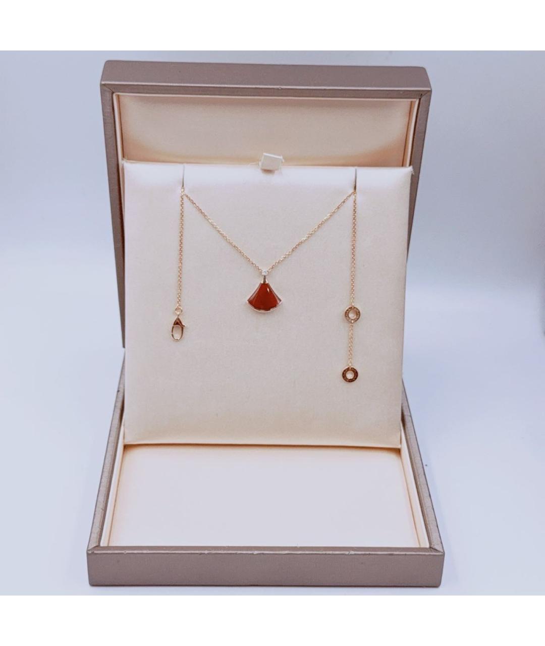 BVLGARI Красная подвеска из розового золота, фото 2