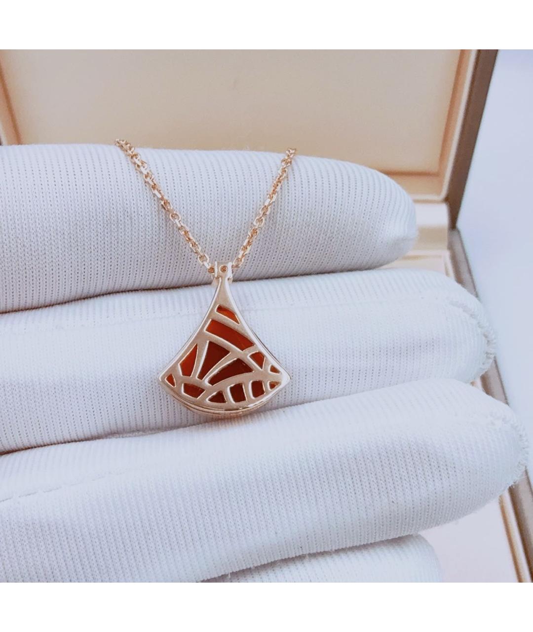 BVLGARI Красная подвеска из розового золота, фото 4
