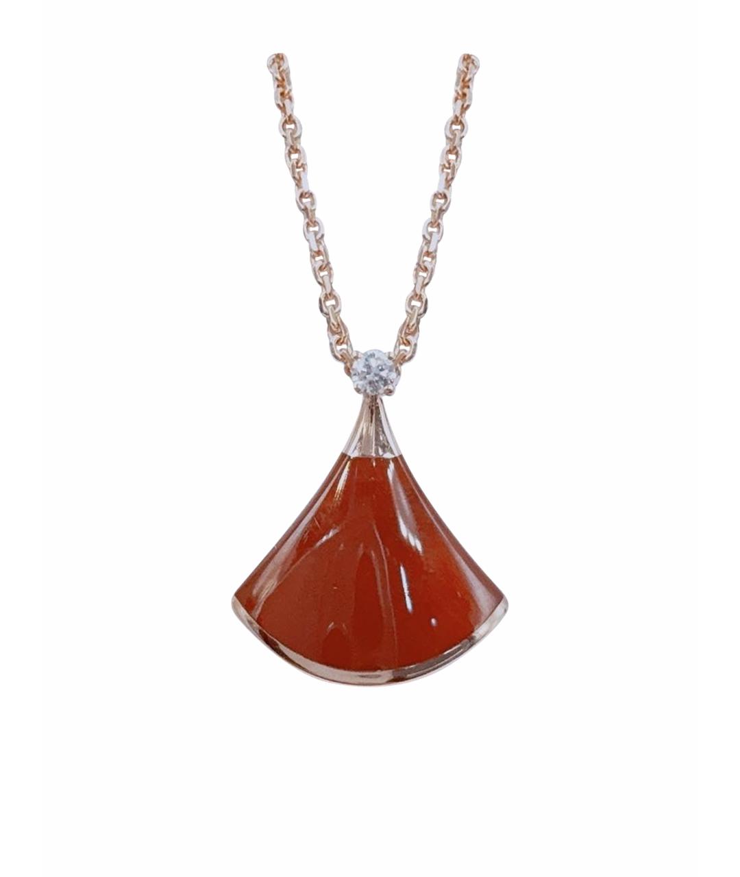 BVLGARI Красная подвеска из розового золота, фото 1