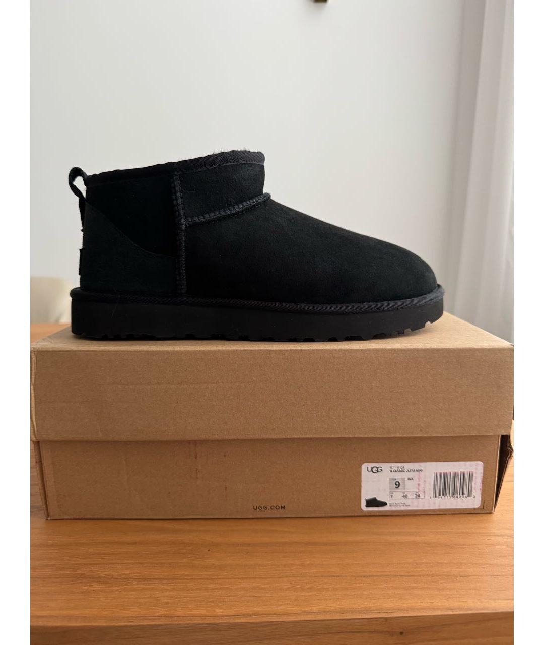 UGG AUSTRALIA Черные замшевые ботинки, фото 5