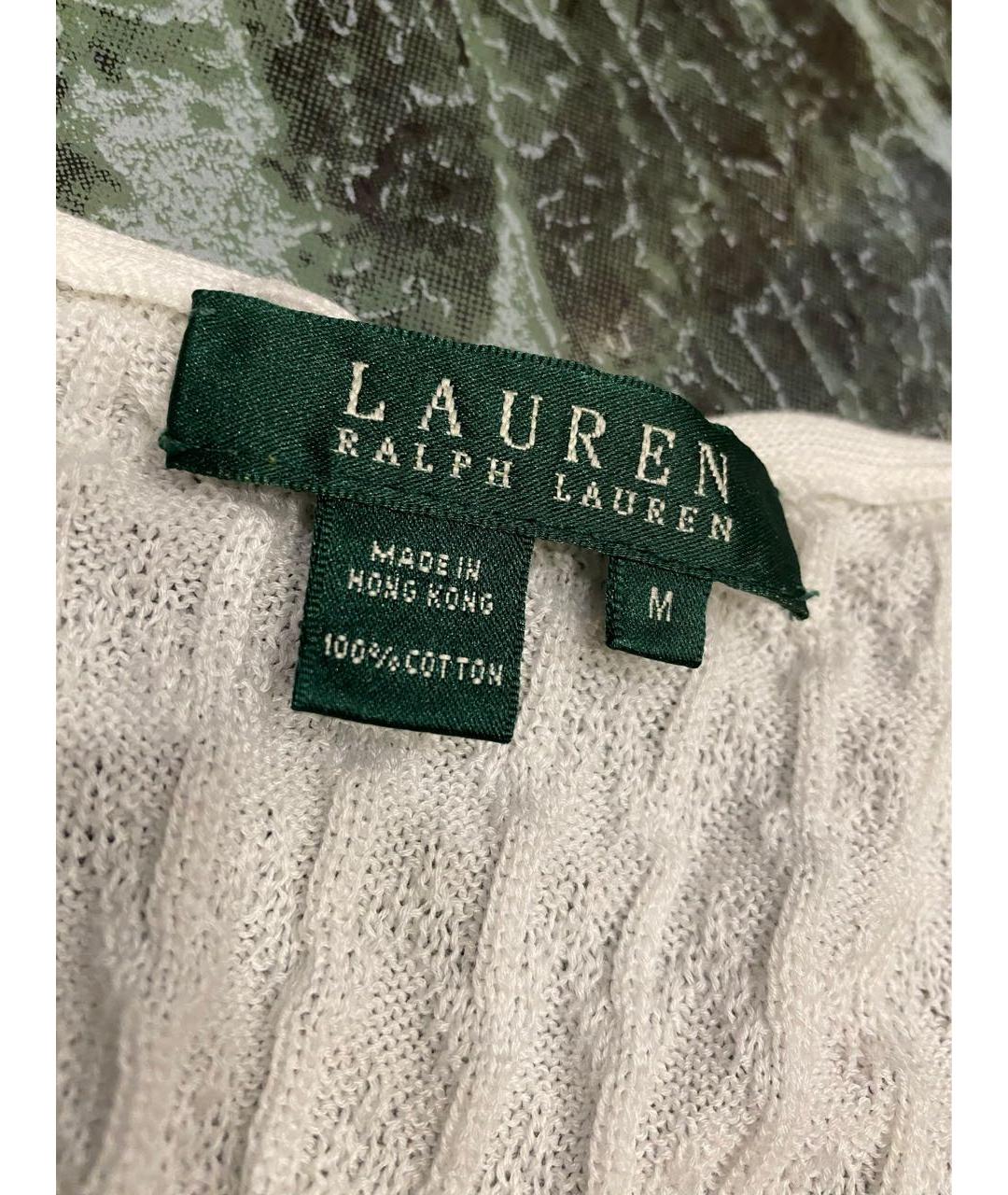 RALPH LAUREN Белая хлопковая майка, фото 2