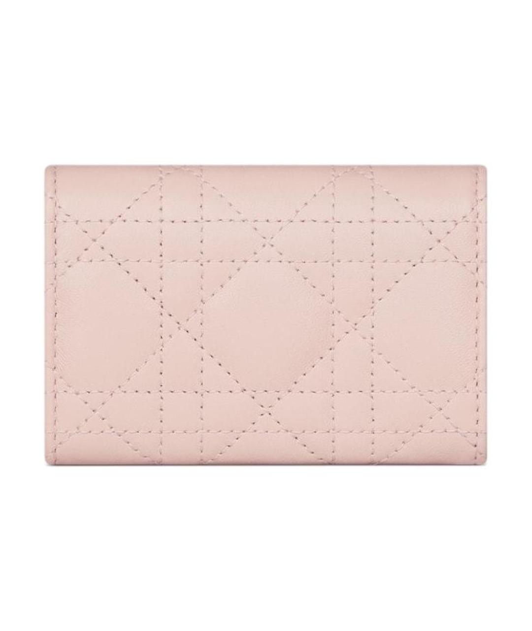 CHRISTIAN DIOR Розовый кожаный кошелек, фото 3