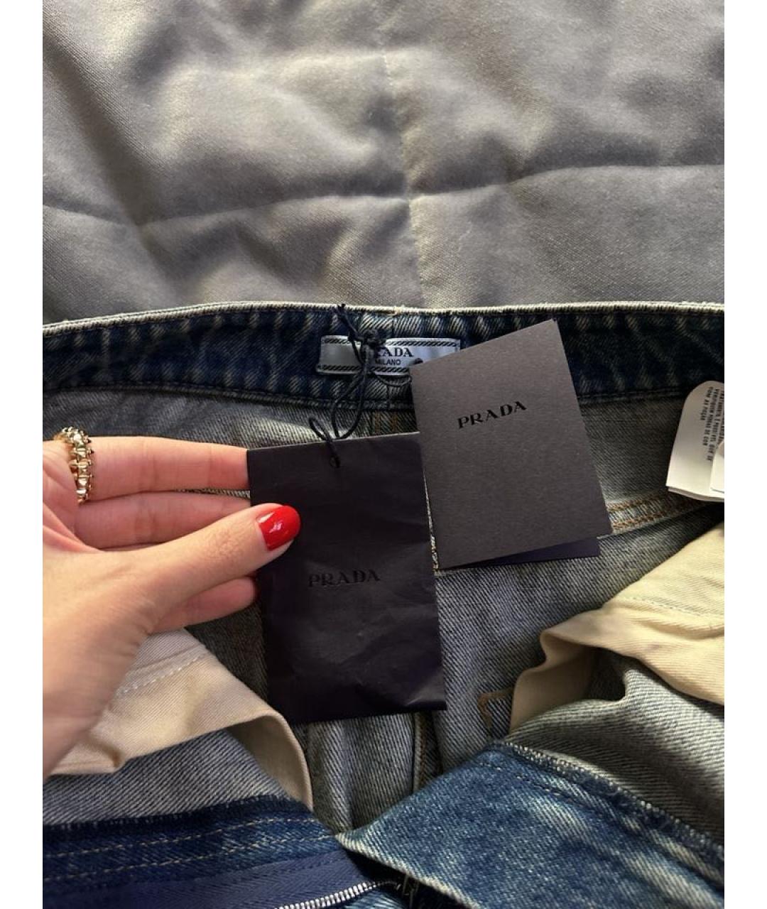 PRADA Синие прямые джинсы, фото 8