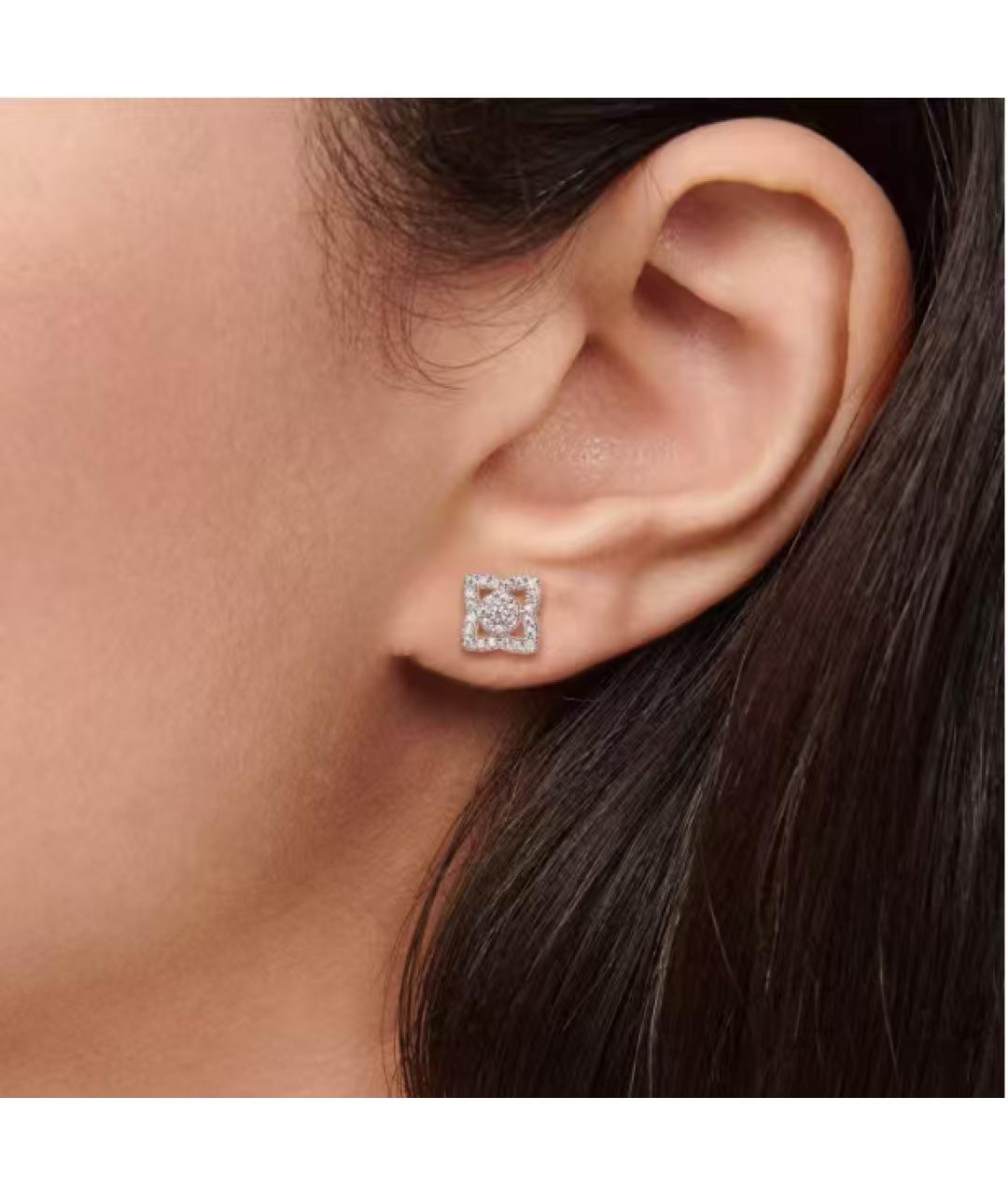 DE BEERS Серебряные серьги из белого золота, фото 3
